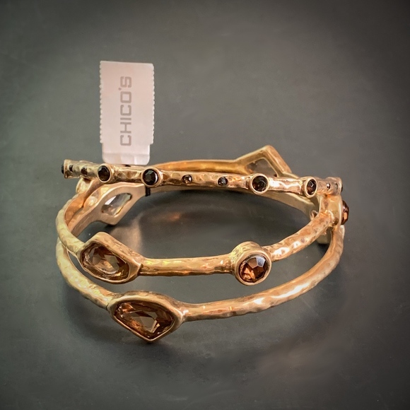 Chico's Jewelry - NEW Chico's Stacking Bangle Bracelet Set Topaz